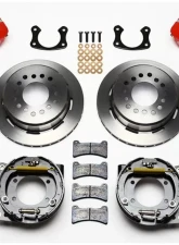 Wilwood Forged Dynapro Low-Profile Rear Parking Brake Kit, Plain Face Rotor - Red                                     - 140-11404-R - Image 3