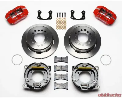 Wilwood Forged Dynapro Low-Profile Rear Parking Brake Kit, Plain Face Rotor - Red - 140-11404-R