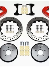 Wilwood Forged Narrow Superlite 6R Big Brake Front Brake Kit (Hat), Drilled and Slotted Rotor - Red - Nissan 370Z | Infiniti G37 2009-2013                                     - 140-11583-DR - Image 3