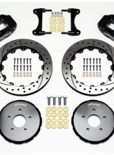 Wilwood Forged Narrow Superlite 6R Big Brake Front Brake Kit (Hat), Drilled and Slotted Rotor - Black - Nissan 370Z | Infiniti G37 2009-2013                                     - 140-11583-D - Image 3