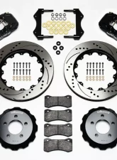 Wilwood AERO6 Big Brake Front Brake Kit, Drilled and Slotted Rotor - Black - Dodge Challenger| Magnum|Charger 2006-2010                                     - 140-11764-D - Image 3