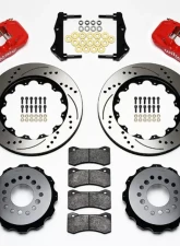 Wilwood AERO6 Big Brake  Rear Brake Kit, Drilled and Slotted Rotor - Red - Dodge Challenger| Magnum | Charger 2006-2010                                     - 140-11765-DR - Image 3