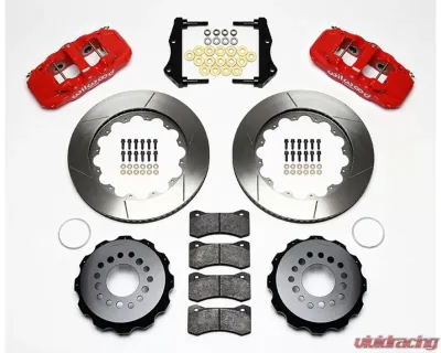Wilwood AERO6 Big Brake  Rear Brake Kit, Slotted Rotor - Red - Dodge Challenger | Magnum | Charger 2006-2010 - 140-11765-R