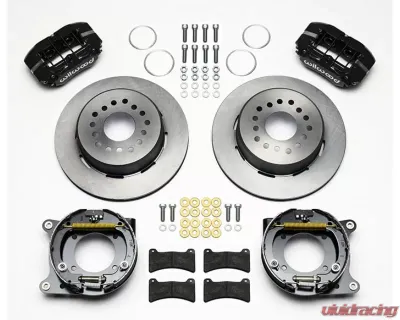 Wilwood Forged Forged Dynapro Low-Profile Rear Parking Brake Kit - Plain Face Rotor - Black - Chevrolet Impala | Corvette 1957-1964 - 140-11827