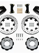 Wilwood Forged Narrow Superlite 4R Big Brake Rear Parking Brake Kit - Drilled and Slotted Rotor - Black - Ford Fiesta 2011                                     - 140-11899-D - Image 3