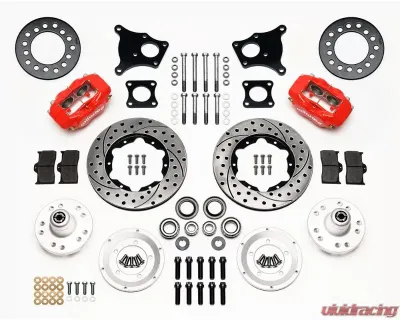 Wilwood Forged Dynalite Pro Series Front Brake Kit - Drilled and Slotted Rotor - Red - AMC 1971-1976 - 140-11940-DR