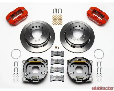 Wilwood Forged Dynapro Low-Profile Rear Parking Brake Kit - Plain Face Rotor - Red - AMC 1971-1974 - 140-11941-R