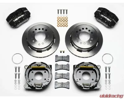 Wilwood Forged Dynapro Low-Profile Rear Parking Brake Kit - Plain Face Rotor - Black - AMC 1971-1974 - 140-11941
