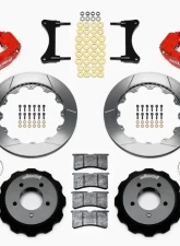 Wilwood Forged Narrow Superlite 6R Big Brake Front Brake Kit (Hat) - Slotted Rotor - Red - Mazda RX7 1993-1996                                     - 140-11964-R - Image 3