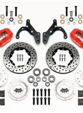 Wilwood Forged Dynalite Pro Series Front Brake Kit - Drilled and Slotted Rotor - Red - Chevrolet Impala 1965-1968                                     - 140-12021-DR - Image 3
