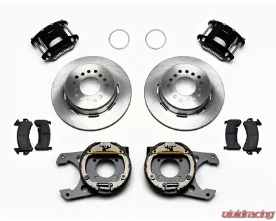Wilwood D154 Rear Parking Brake Kit - Plain Face Rotor - Black - 140-12236