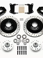 Wilwood Forged Narrow Superlite 6R Big Brake Front Brake Kit (Hub and 1PC Rotor) - Drilled and Slotted Rotor - Black - Chevrolet Camaro | Chevelle 1965-1972                                     - 140-12271-D - Image 3