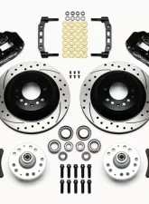 Wilwood Forged Narrow Superlite 6R Big Brake Front Brake Kit (Hub and 1PC Rotor) - Drilled and Slotted Rotor - Black - Ford Mustang 1974-1980                                     - 140-12275-D - Image 3