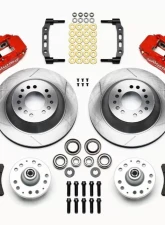 Wilwood Forged Narrow Superlite 6R Big Brake Front Brake Kit (Hub and 1PC Rotor) - Plain Face Rotor - Red - Ford Mustang 1974-1980                                     - 140-12275-R - Image 3
