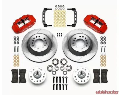 Wilwood Forged Narrow Superlite 6R Big Brake Front Brake Kit (Hub and 1PC Rotor) - Plain Face Rotor - Red - Ford Mustang 1974-1980 - 140-12275-R