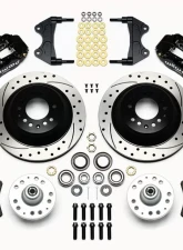 Wilwood Forged Narrow Superlite 6R Big Brake Front Brake Kit (Hub and 1PC Rotor) - Drilled and Slotted Rotor - Black - Ford Mustang 1974-1980                                     - 140-12276-D - Image 3