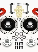 Wilwood Forged Narrow Superlite 6R Big Brake Front Brake Kit (Hub and 1PC Rotor) - Drilled and Slotted Rotor - Red - Chevrolet Camaro 1970-1978                                     - 140-12278-DR - Image 3