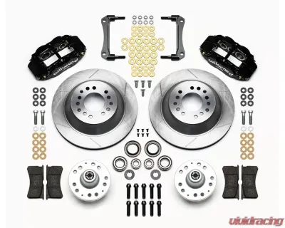Wilwood Forged Narrow Superlite 6R Big Brake Front Brake Kit (Hub and 1PC Rotor) - Plain Face Rotor - Black  - Chevrolet Camaro 1979-1981 - 140-12280