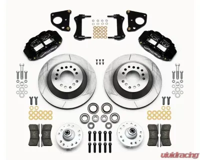 Wilwood Forged Narrow Superlite 6R Big Brake Front Brake Kit (Hub and 1PC Rotor) - Plain Face Rotor - Black - 140-12282