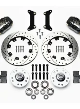 Wilwood Forged Dynalite Big Brake Front Brake Kit (Hub) - Drilled and Slotted Rotor - Black - GM G Body 1980-1987                                     - 140-12297-D - Image 3