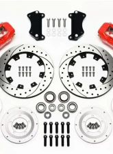 Wilwood Forged Dynalite Big Brake Front Brake Kit (Hub) - Drilled and Slotted Rotor - Red                                     - 140-12306-DR - Image 3