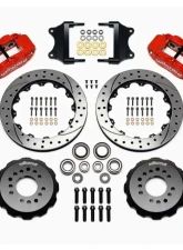 Wilwood Forged Narrow Superlite 6R Big Brake Front Brake Kit (Hub) - Drilled and Slotted Rotor - Red                                     - 140-12307-DR - Image 3