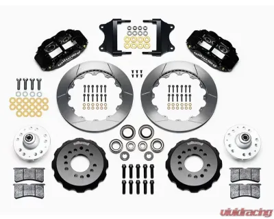Wilwood Forged Narrow Superlite 6R Big Brake Front Brake Kit (Hub) - Plain Face Rotor - Black - 140-12307