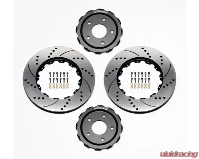 Wilwood Promatrix Rear Replacement Rotor Kit - Drilled and Slotted Rotor - Chevrolet Corvette C6 Z06 2006-2012 - 140-12496-D