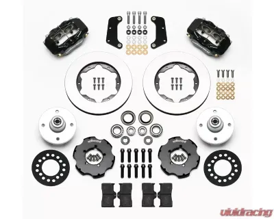 Wilwood Forged Dynalite Pro Series Front Brake Kit - Plain Face Rotor - Black - Ford Mustang 1964-1965 - 140-12535