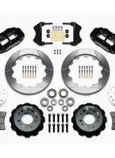 Wilwood Forged Narrow Superlite 6R Big Brake Front Brake Kit (Hub) - Slotted Rotors - Black - Ford Mustang 1965-1969                                     - 140-12638 - Image 3