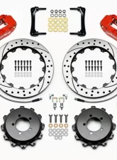 Wilwood Forged Narrow Superlite 4R Big Brake Rear Brake Kit For OE Parking Brake - Drilled and Slotted Rotor - Red - Toyota 86 | FRS 2012-2020                                     - 140-12871-DR - Image 3