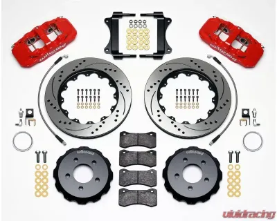Wilwood AERO6 Big Brake Front Brake Kit - Drilled and Slotted Rotor - Red - Pontiac G8 2008-2009 - 140-12929-DR