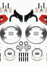 Wilwood Forged Dynapro 6 Big Brake Front Brake Kit (Hub) - Plain Face Rotor - Red - Chevrolet Impala | Corvette 1969-1982                                     - 140-12946-R - Image 3