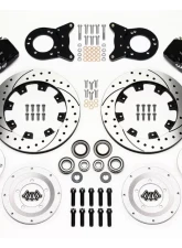 Wilwood Forged Dynapro 6 Big Brake Front Brake Kit (Hub) - Drilled and Slotted Rotor - Black - Ford Mustang 1965-1969                                     - 140-12947-D - Image 3