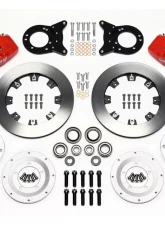 Wilwood Forged Dynapro 6 Big Brake Front Brake Kit (Hub) - Plain Face Rotor - Red - Ford Mustang 1965-1969                                     - 140-12947-R - Image 3