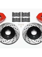 Wilwood Forged DPHA Front Caliper and Rotor Kit - Drilled and Slotted Rotor - Red - Honda/Acura                                     - 140-12996-DR - Image 3