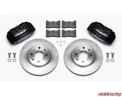 Wilwood Forged DPHA Front Caliper and Rotor Kit - Plain Face Rotor - Black - Honda/Acura - 140-12996
