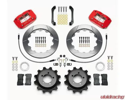 Wilwood Dynapro Radial Rear Brake Kit For OE Parking Brake - Slotted Rotor - Black - Subaru WRX 2006-2007 - 140-13013-R
