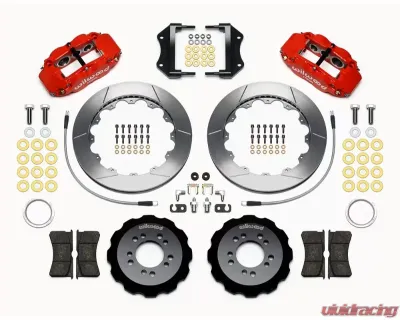 Wilwood Forged Narrow Superlite 6R Big Brake Front Brake Kit (Hat) - Slotted Rotor - Red - Ford Focus ST 2013+ - 140-13019-R