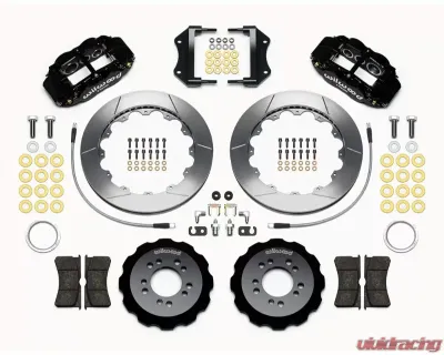 Wilwood Forged Narrow Superlite 6R Big Brake Front Brake Kit (Hat) - Slotted Rotor - Black - Ford Focus ST 2013+ - 140-13018