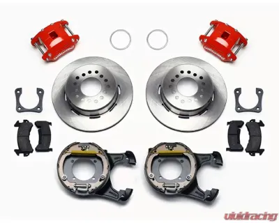 Wilwood D154 Rear Parking Brake Kit - Plain Face Rotor - Red - 140-13025-R