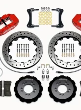 Wilwood Forged Narrow Superlite 6R Big Brake Front Brake Kit (Hat) - Drilled and Slotted Rotor - Red - Hyundai Genesis Coupe 2008+                                     - 140-13043-DR - Image 3