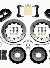 Wilwood Forged Narrow Superlite 6R Big Brake Front Brake Kit (Hat) - Drilled and Slotted Rotor - Black - Hyundai Genesis Coupe 2008+                                     - 140-13044-D - Image 3