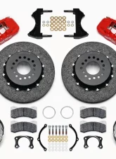 Wilwood AERO4 WCCB Carbon-Ceramic Big Brake Rear OE Parking Brake Kit - Plain Face Rotor - Red                                     - 140-13164-CSICR - Image 3