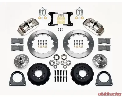 Wilwood Forged Narrow Superlite 6R Big Brake Front Brake Kit (Hub) - Slotted Rotor - Polished - 140-13225-P