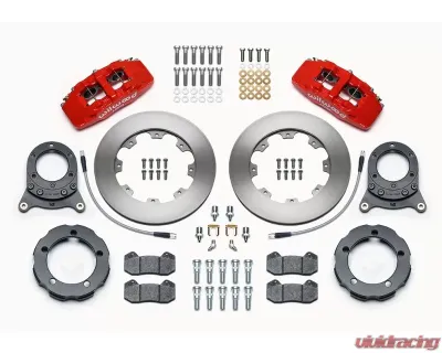 Wilwood AERO6 Big Brake Front Brake Kit  - Plain Face Rotor - Red - Ford Bronco 1966-1972 - 140-13303-R
