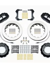 Wilwood Forged Narrow Superlite 4R Big Brake Front Brake Kit (Hat)  - Plain Face Rotor - Red - Ford Bronco 1966-1972                                     - 140-13304-R - Image 3