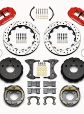 Wilwood Forged Narrow Superlite 4R Big Brake Rear Parking Brake Kit  - Drilled and Slotted Rotor - Red                                     - 140-13321-DR - Image 3