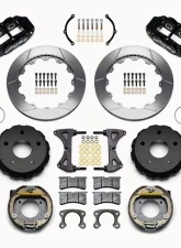 Wilwood Forged Narrow Superlite 4R Big Brake Rear Parking Brake Kit  - Plain Face Rotor - Black                                     - 140-13332 - Image 3