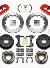 Wilwood Forged Narrow Superlite 4R Big Brake Rear Parking Brake Kit  - Slotted Rotor - Red                                     - 140-13333-R - Image 3